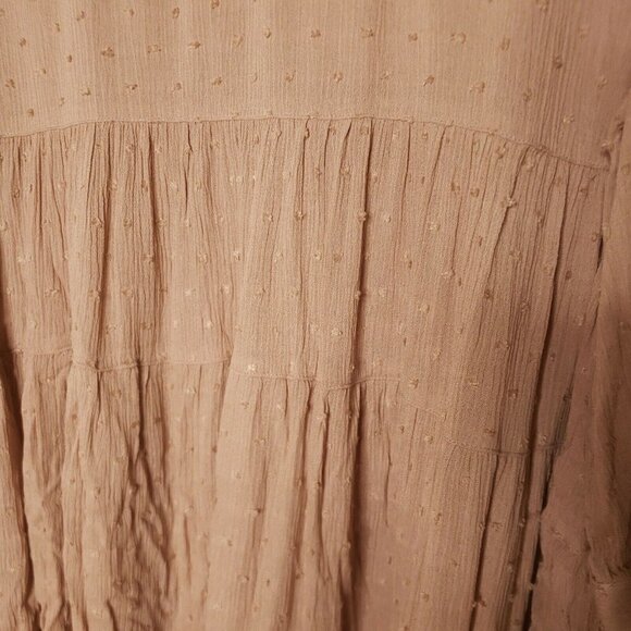 Ivy May Boho Taupe Blush Textured Oversized Top - Picture 4 of 8